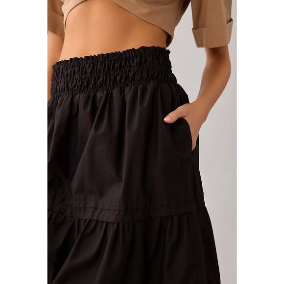 Anthropologie Maeve The Somerset Maxi Skirt Black - Picture 4 of 11